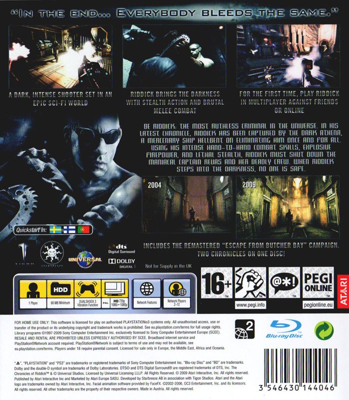 Amazon.com: The Chronicles of Riddick: Assault on Dark
