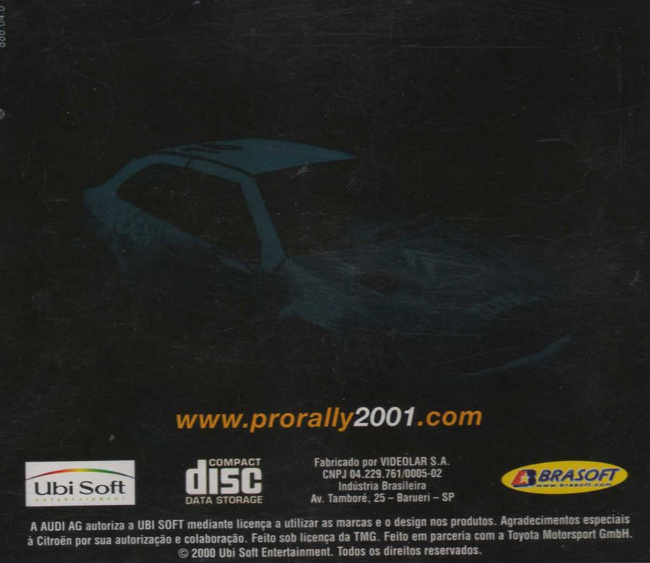 Other for Pro Rally 2001 (Windows): Jewel Case - Back