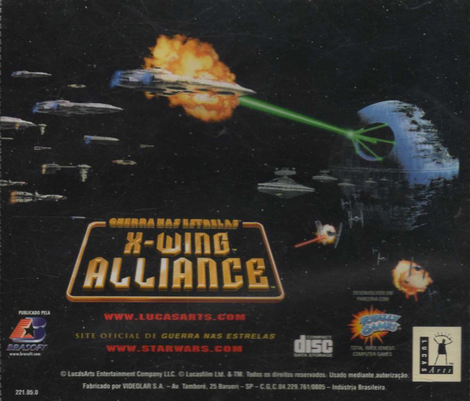 Other for Star Wars: X-Wing Alliance (Windows): Jewel Case - Back