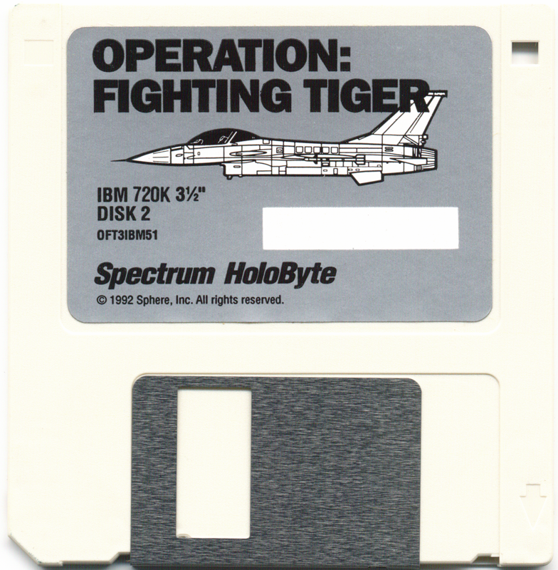 Media for Falcon 3.0: Operation: Fighting Tiger (DOS) (3.5" floppy release): Disk 2