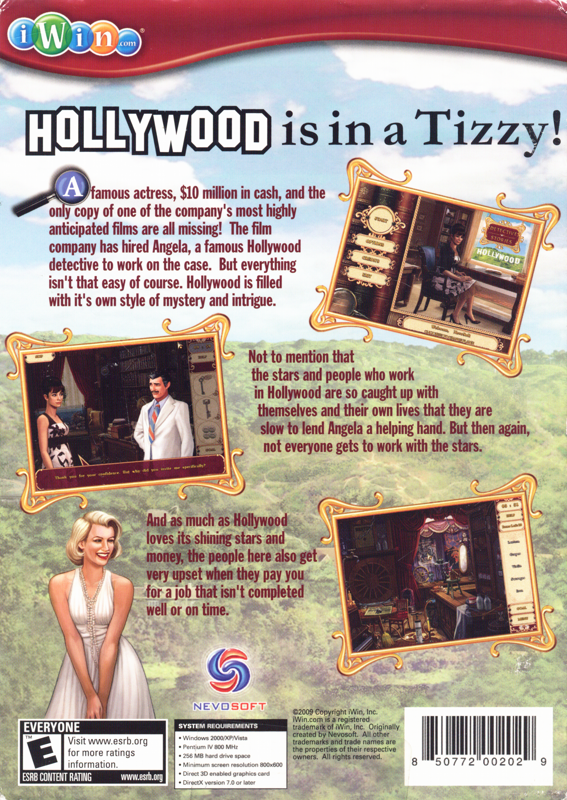 Back Cover for Detective Stories: Hollywood (Windows)