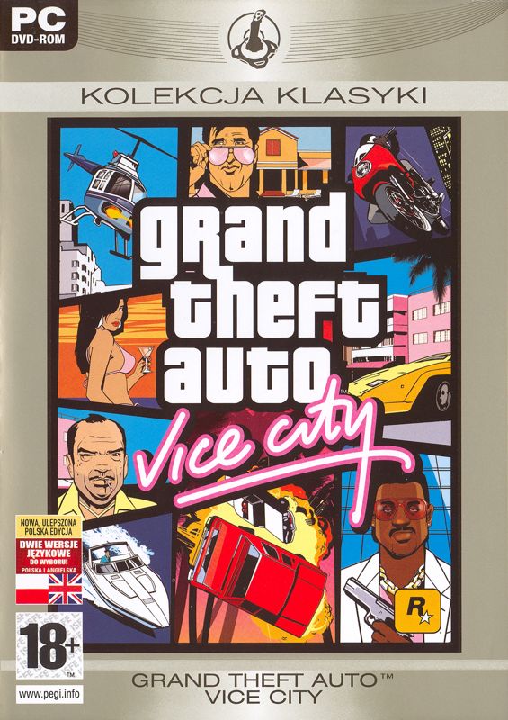 Front Cover for Grand Theft Auto: Vice City (Windows) (Kolekcja Klasyki release)