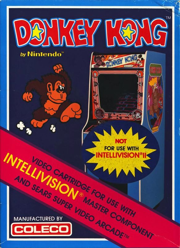 Front Cover for Donkey Kong (Intellivision) (White Cart)