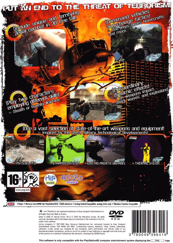 Back Cover for Special Forces: Nemesis Strike (PlayStation 2)