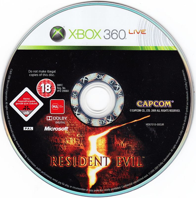 Media for Resident Evil 5 (Xbox 360)