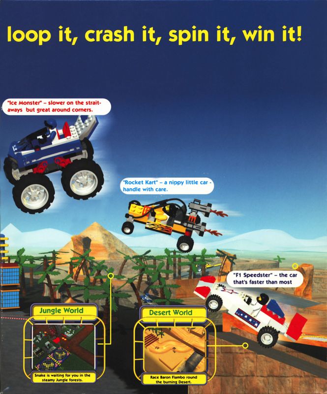 Inside Cover for LEGO Stunt Rally (Windows): Right