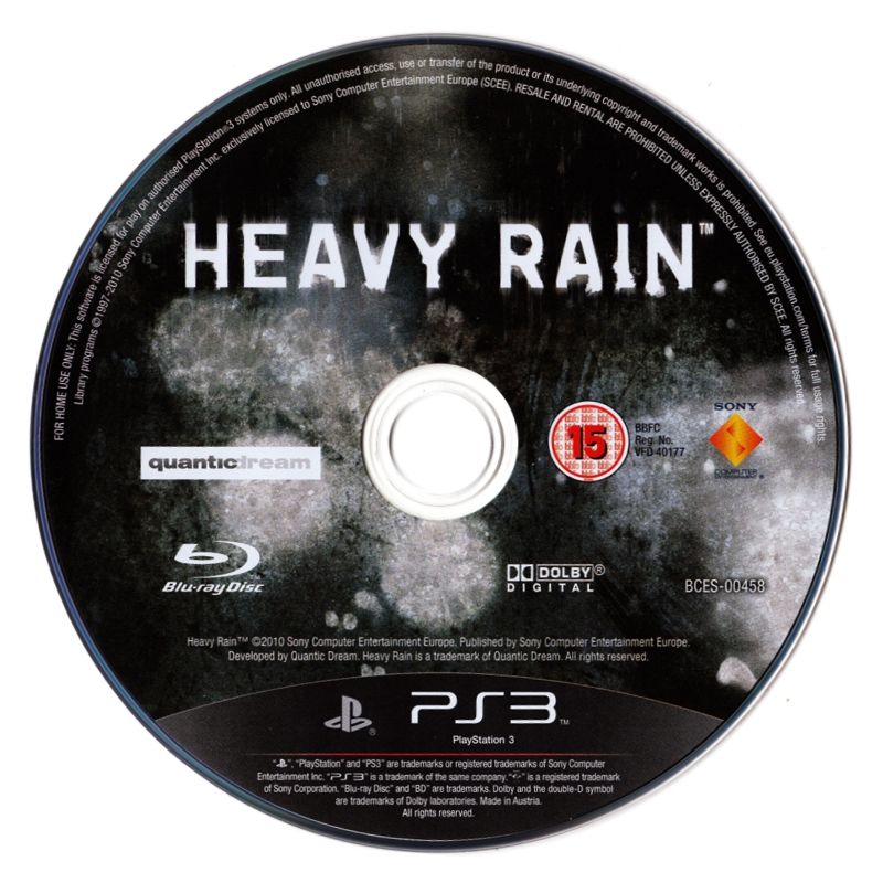 Media for Heavy Rain (Special Edition) (PlayStation 3)