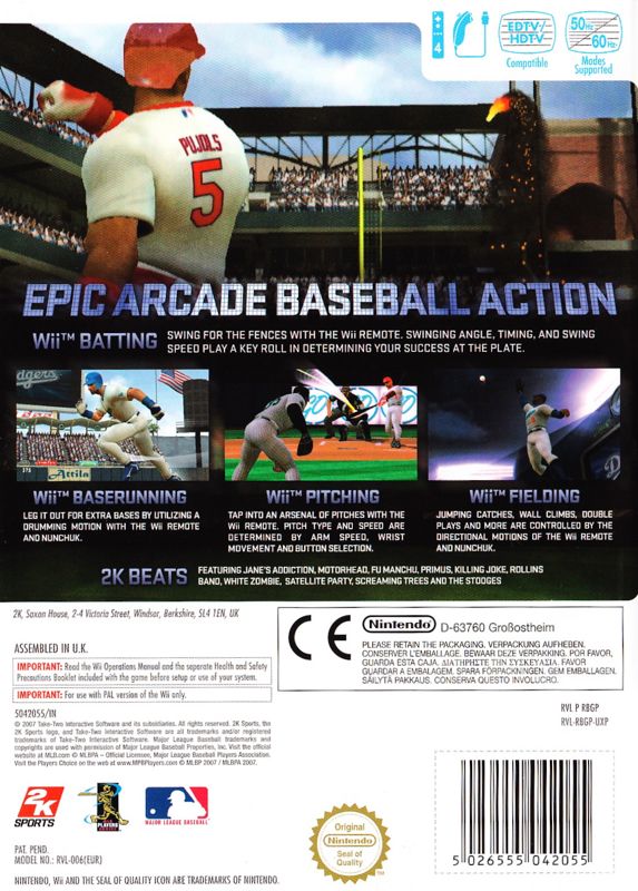 Back Cover for The Bigs (Wii)