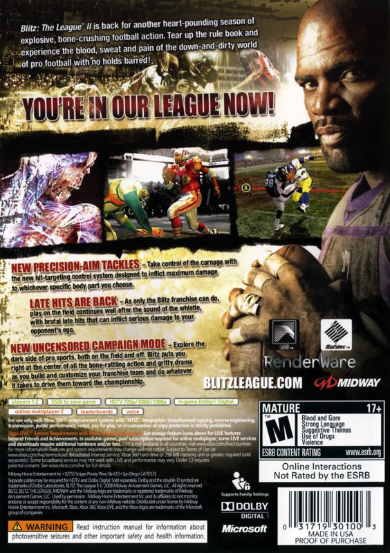 Blitz The League Ii Cover Or Packaging Material Mobygames