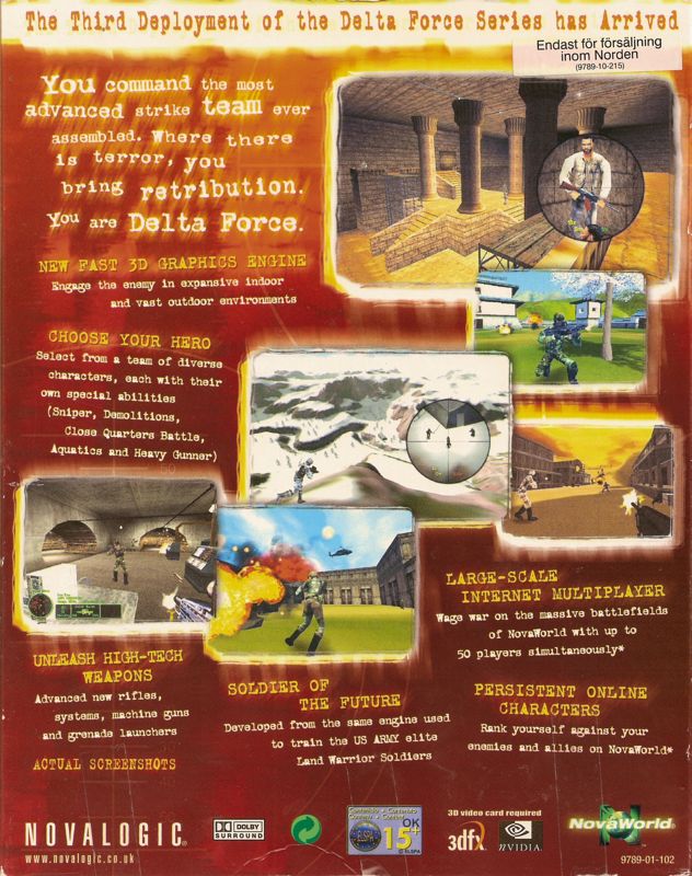 Back Cover for Delta Force: Land Warrior (Windows)