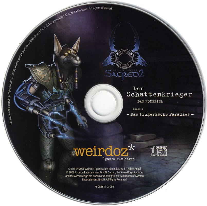 Extras for Sacred 2: Ice & Blood (Windows): Audio Book disc