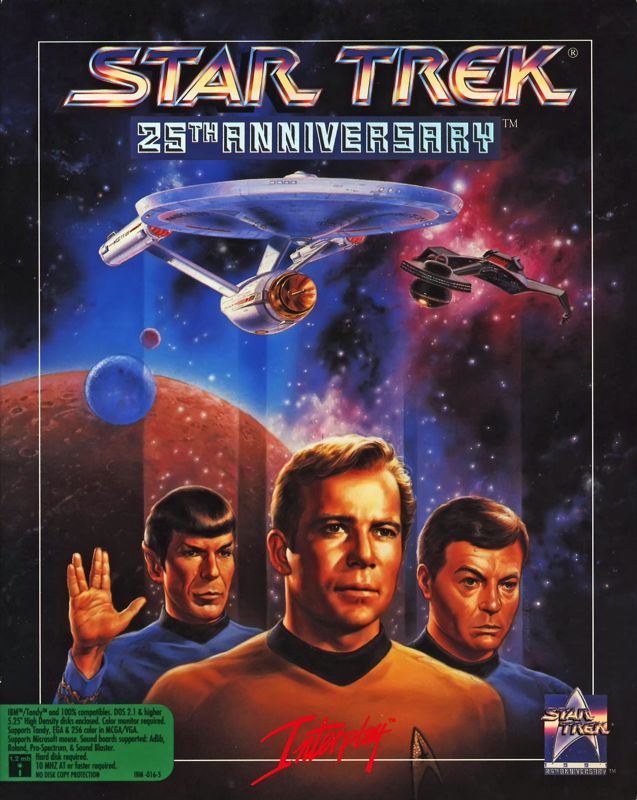 Front Cover for Star Trek: 25th Anniversary (DOS) (5.25" Floppy Disk release)