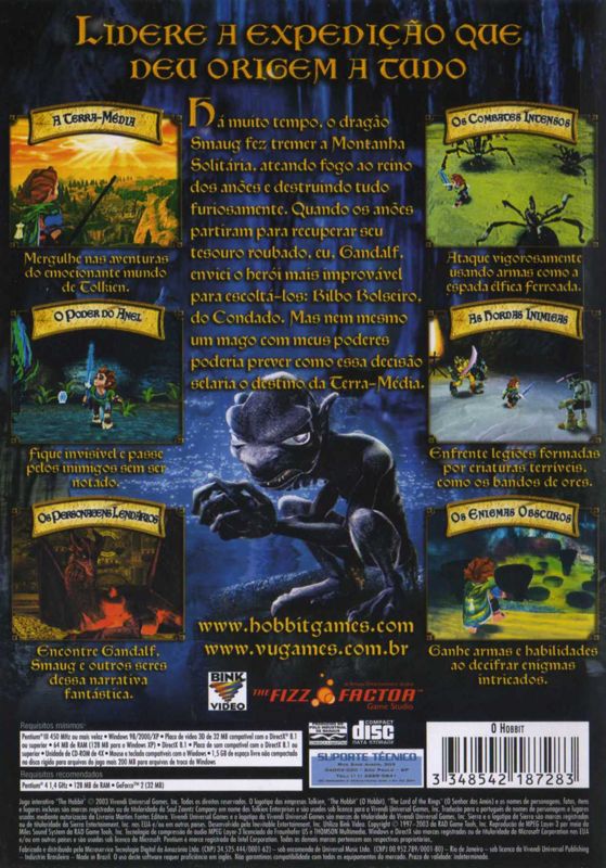 Back Cover for The Hobbit (Windows)