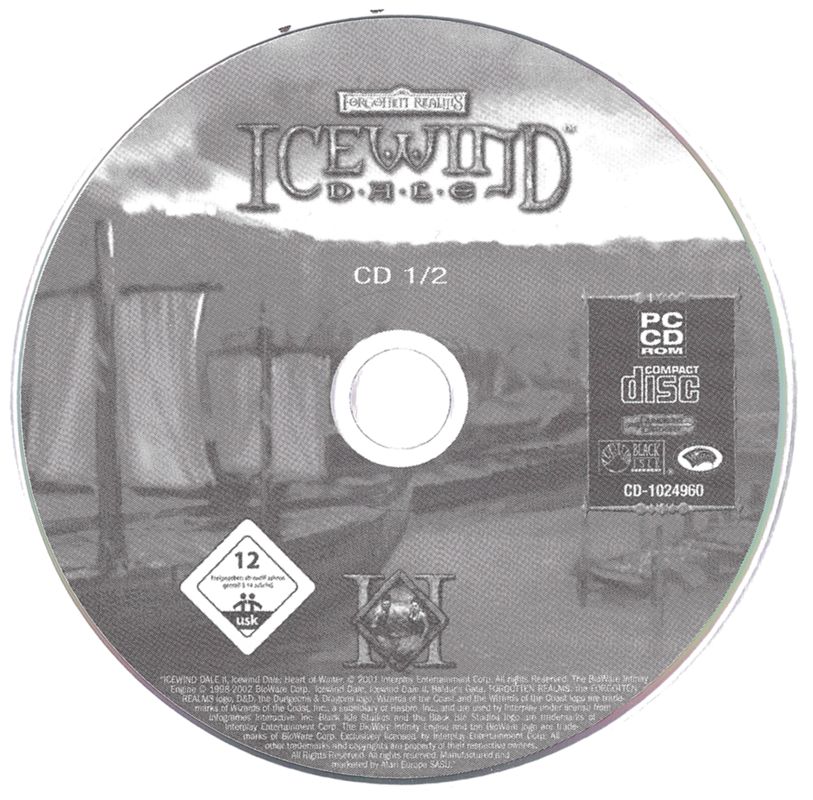 Media for Icewind Dale: 3 in 1 Boxset (Windows) (Best of Atari release): Icewind Dale II - Disc 1