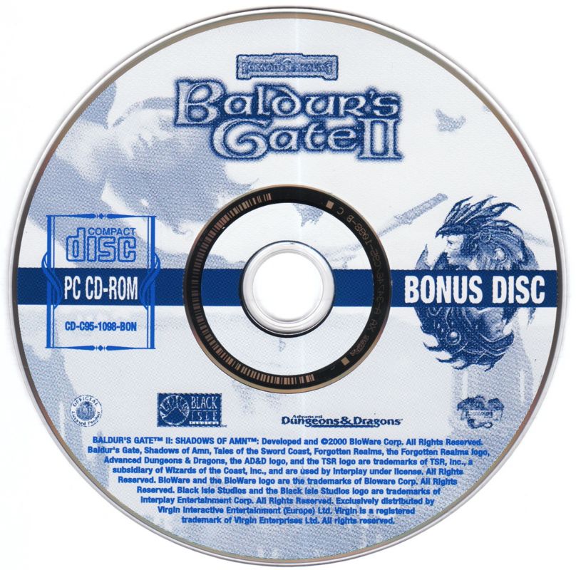 Media for Baldur's Gate II: Shadows of Amn (Windows) (Pre-order version with Bonus disc): Bonus Disc