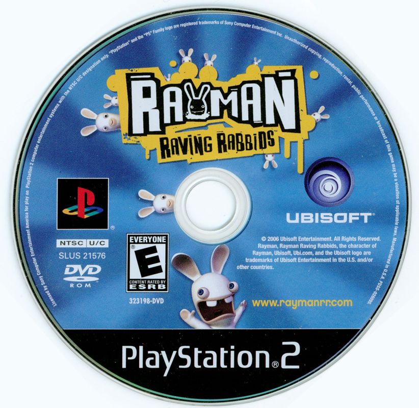 Media for Rayman: Raving Rabbids (PlayStation 2) (Includes alternate covers)