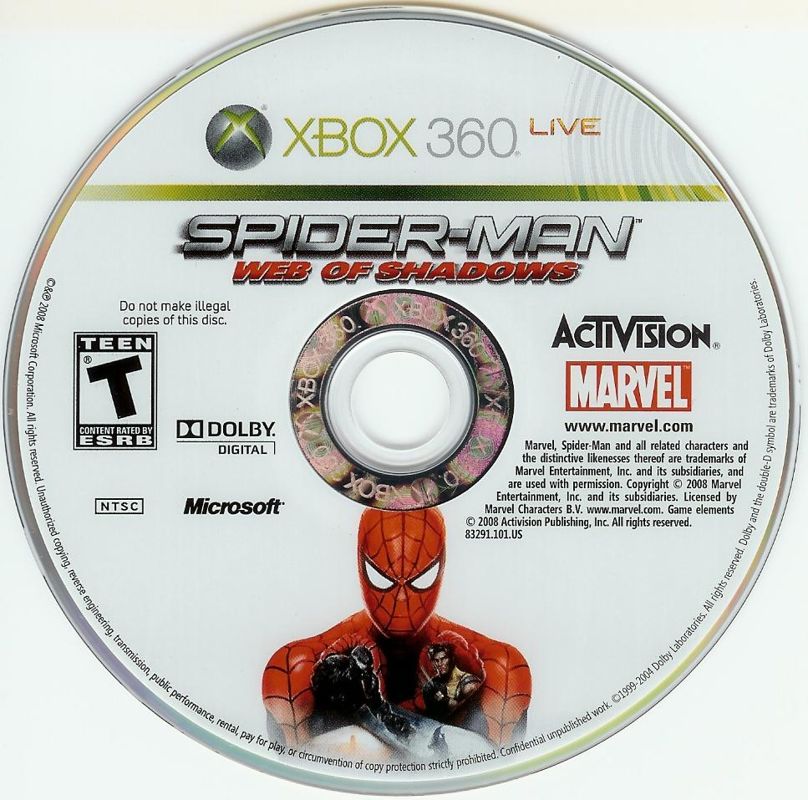Media for Spider-Man: Web of Shadows (Xbox 360)