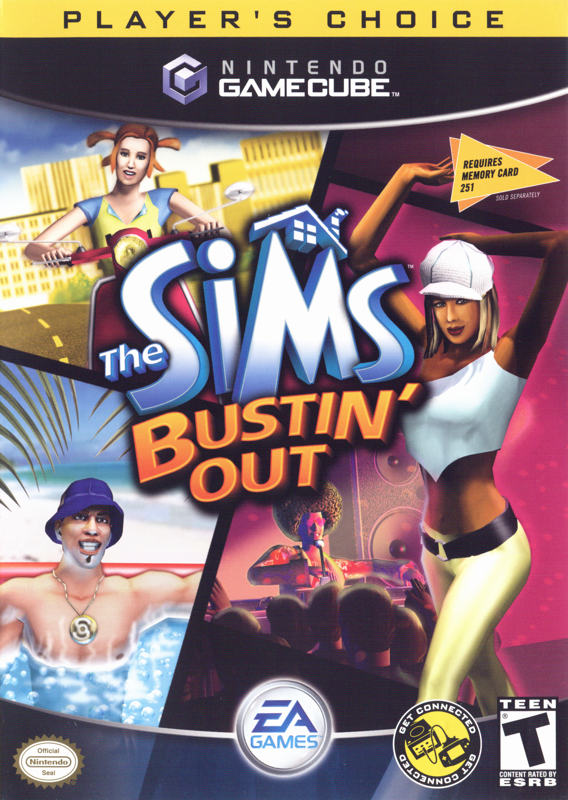 Front Cover for The Sims: Bustin' Out (GameCube) (Player's Choice release)