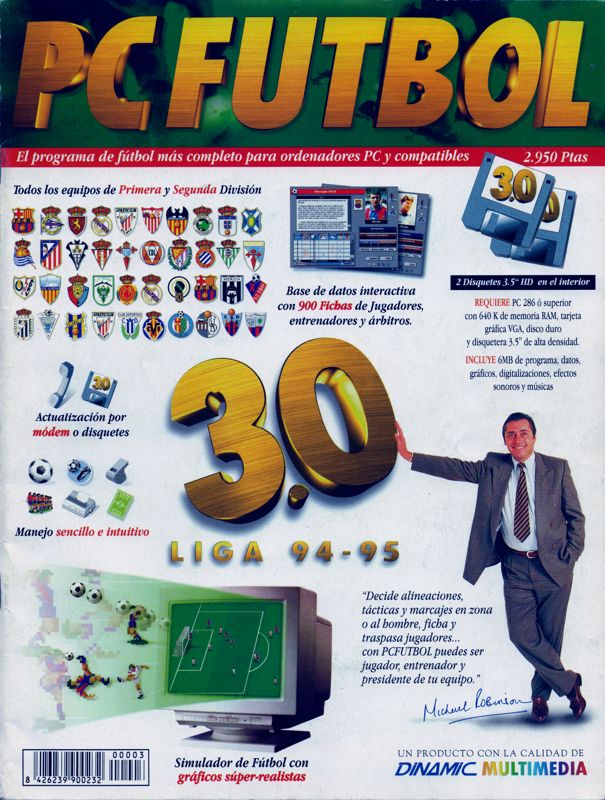 Front Cover for PC Fútbol 3.0 (DOS)