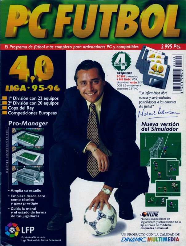 Front Cover for PC Fútbol 4.0 (DOS): disk version