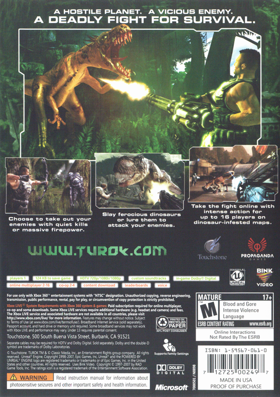 Turok Cover Or Packaging Material - MobyGames