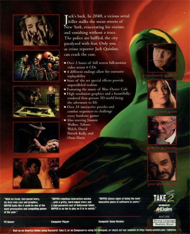 Back Cover for Ripper (DOS)