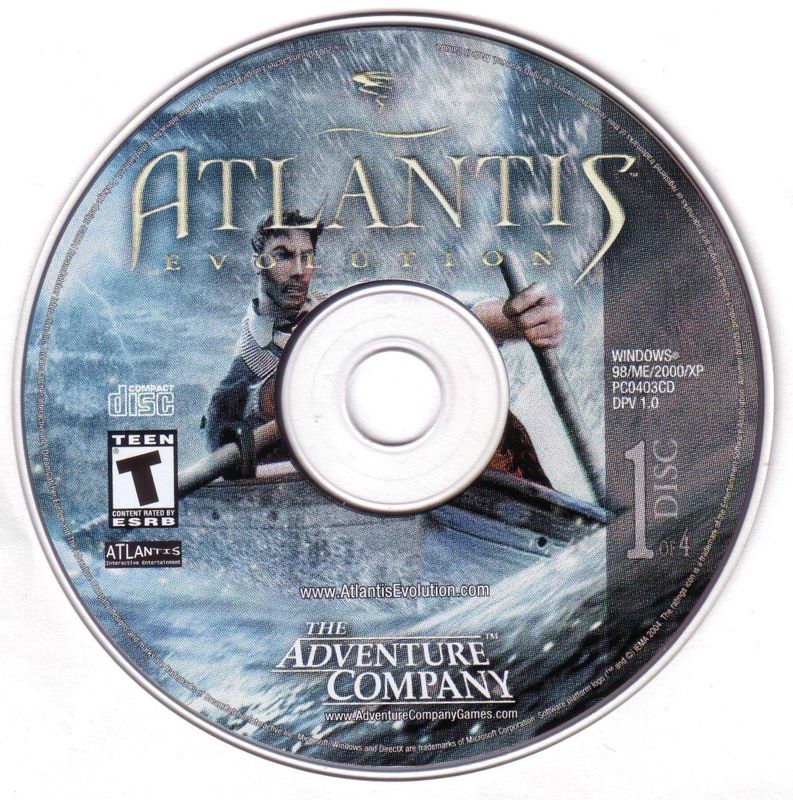 Media for Atlantis: Evolution (Windows): Disc 1/4
