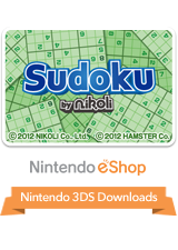 Front Cover for Sudoku by Nikoli (Nintendo 3DS) (download release)