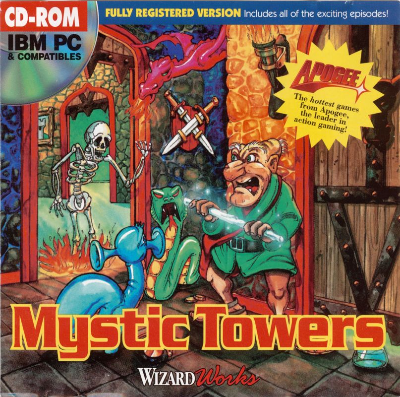 Front Cover for Mystic Towers (DOS) (WizardWorks release)