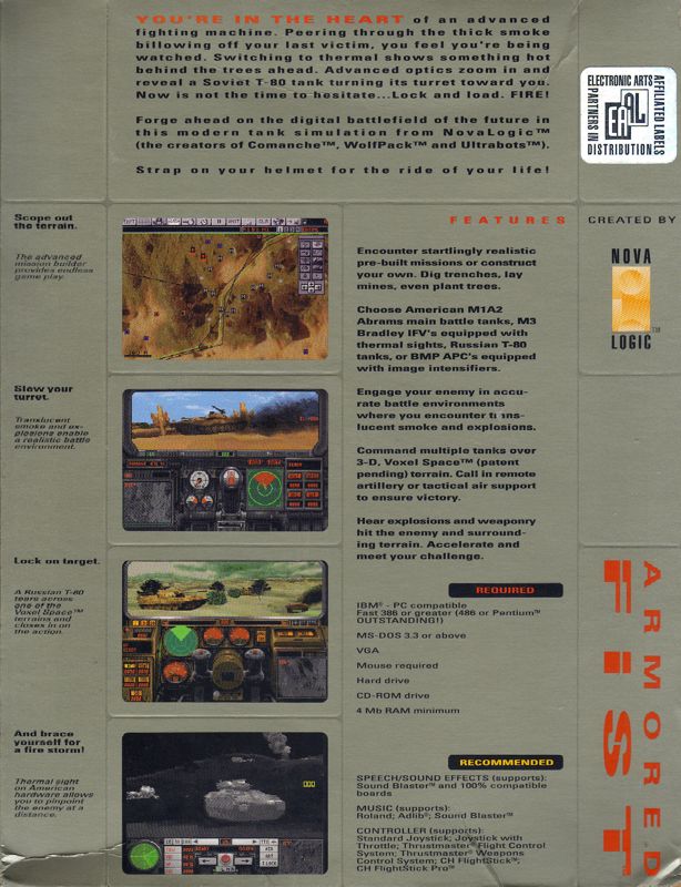 Back Cover for Armored Fist (DOS)