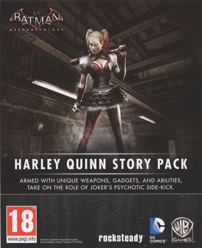 Other for Batman: Arkham Knight (Limited Edition) (PlayStation 4): Harley Quinn Story Pack DLC Code - Front