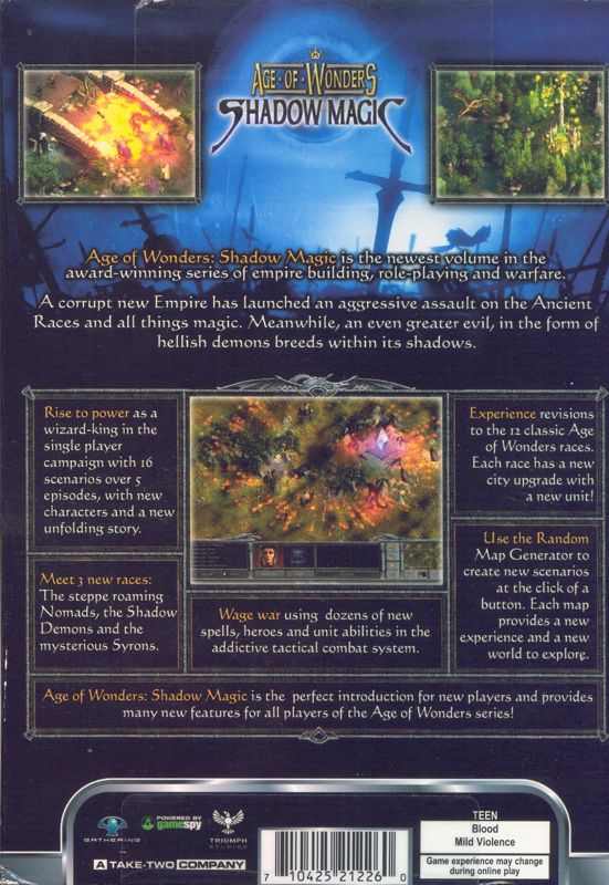Back Cover for Age of Wonders: Shadow Magic (Windows)