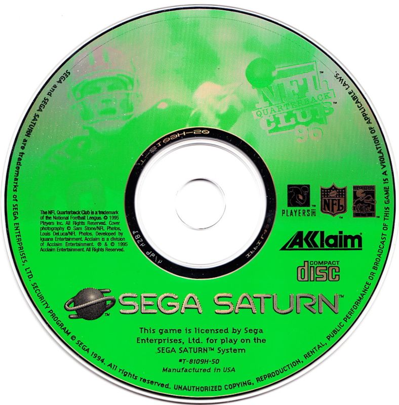 Media for NFL Quarterback Club 96 (SEGA Saturn)