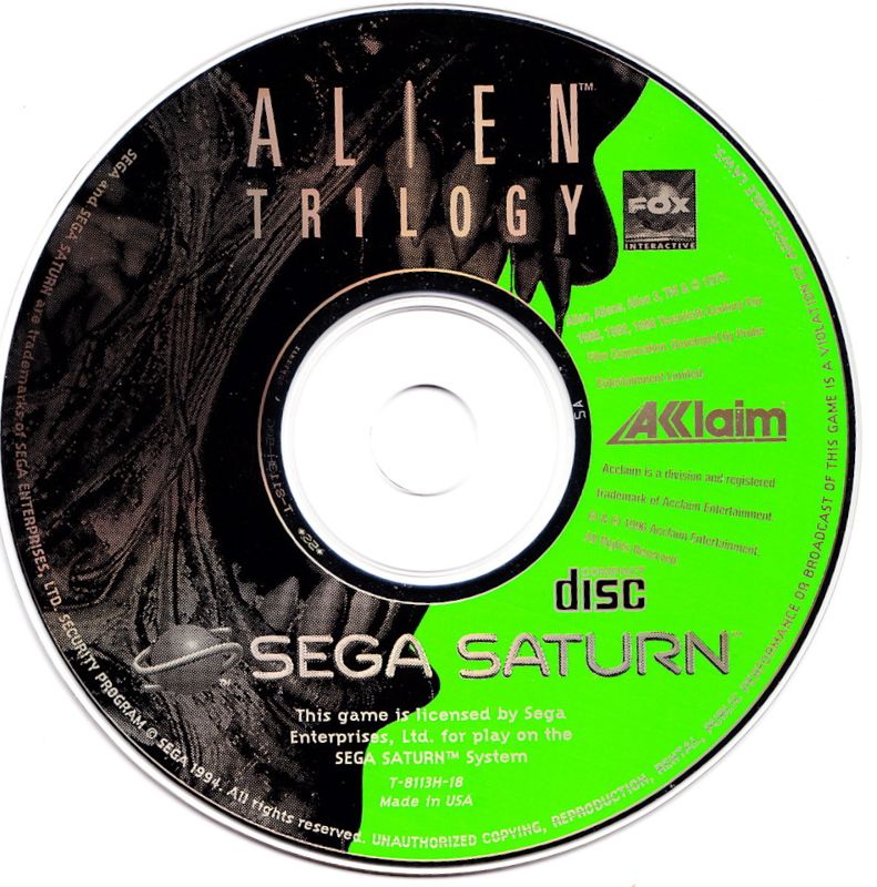 Media for Alien Trilogy (SEGA Saturn)