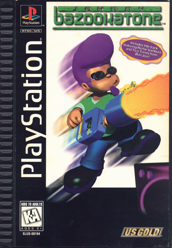 Front Cover for Johnny Bazookatone (PlayStation) (U.S. Gold release)