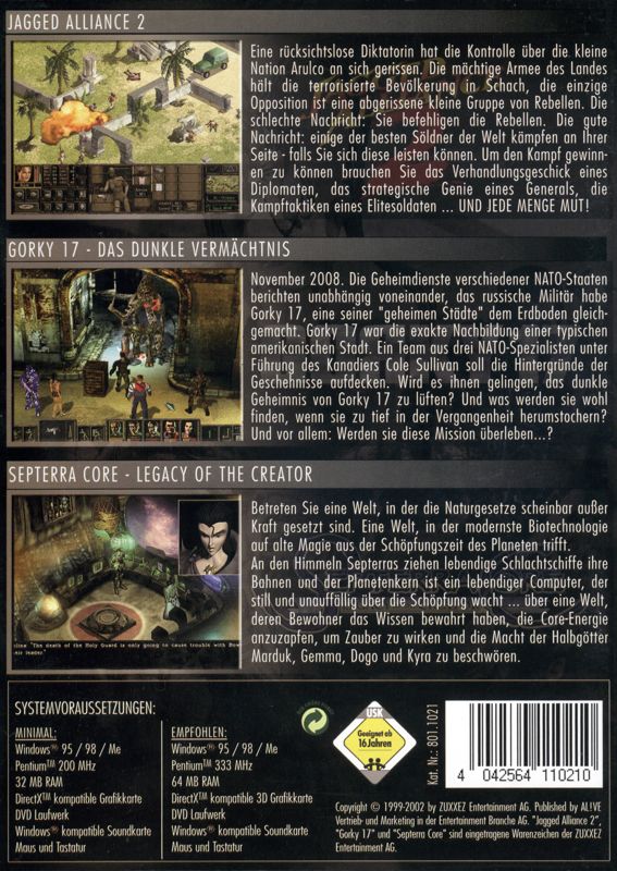 Back Cover for PLAY!ING AL!VE Vol. 2: The Role Playing Games (Windows)
