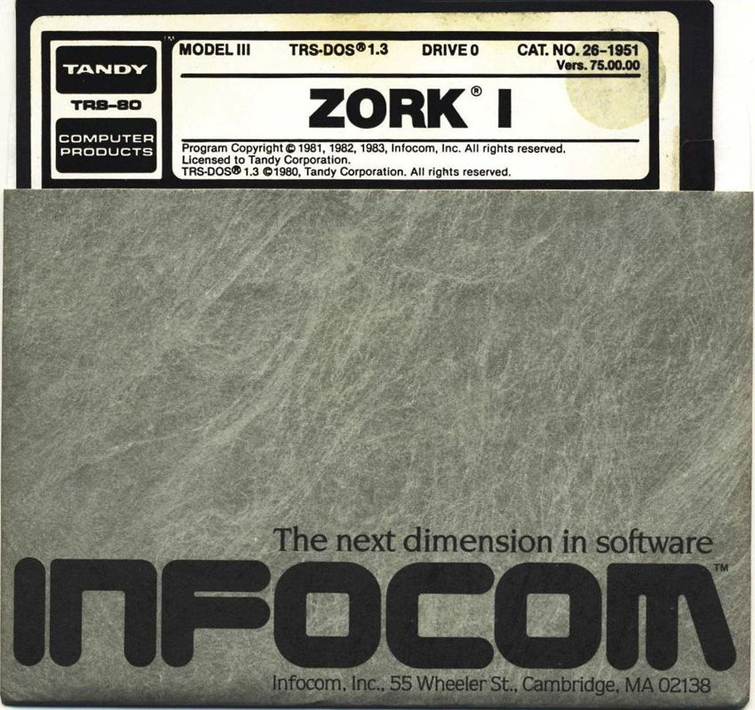 Media for Zork: The Great Underground Empire (TRS-80) (Folio packaging TRS-80 Model III)