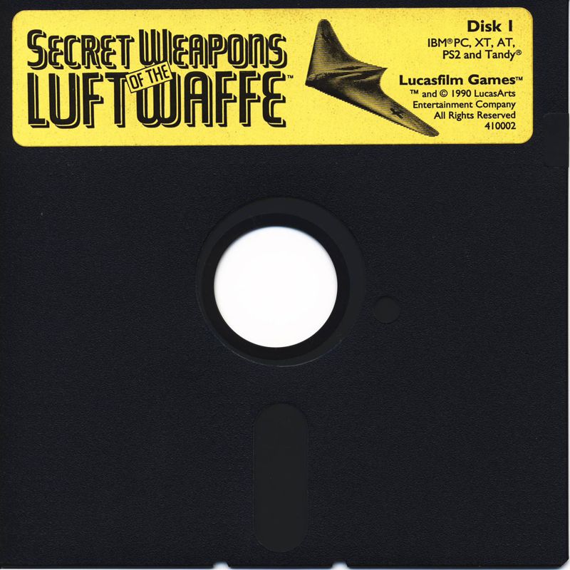 Media for Secret Weapons of the Luftwaffe (DOS) (5.25 disk release (alternate sticker)): Disk 1