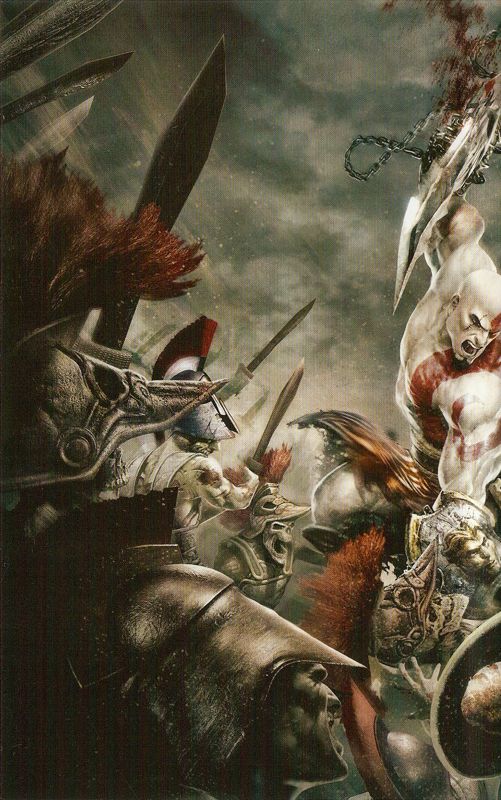 Inside Cover for God of War: Chains of Olympus (PSP) (Platinum release): Left