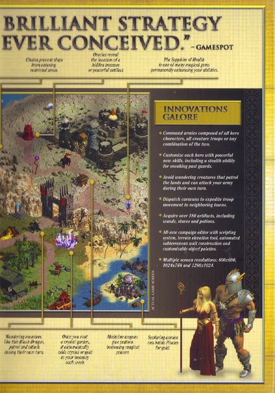 Inside Cover for Heroes of Might and Magic IV (Macintosh): Right Flap