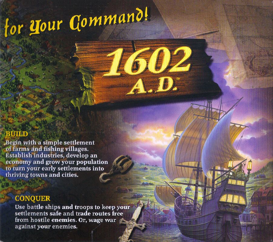 Inside Cover for 1602 A.D. (Windows) (Small box version): Right Flap