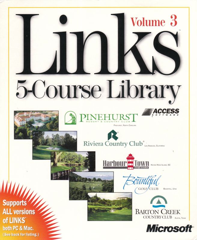 Front Cover for Links: 5-Course Library - Volume 3 (DOS and Macintosh and Windows)