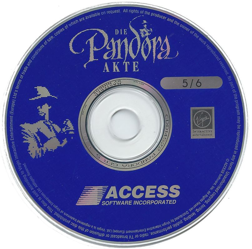 Media for The Pandora Directive (DOS): Disc 5