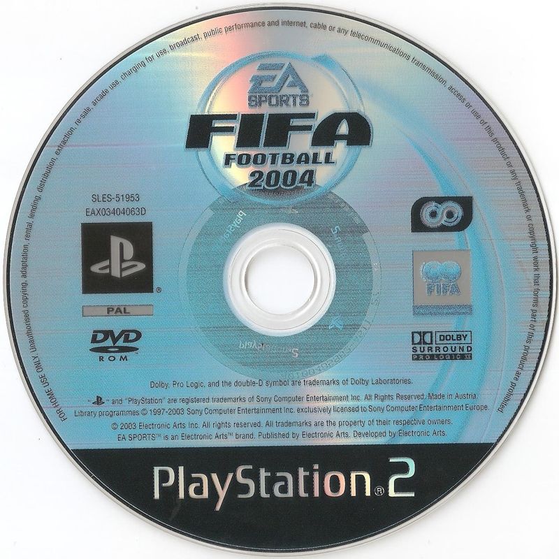 Media for FIFA Soccer 2004 (PlayStation 2)