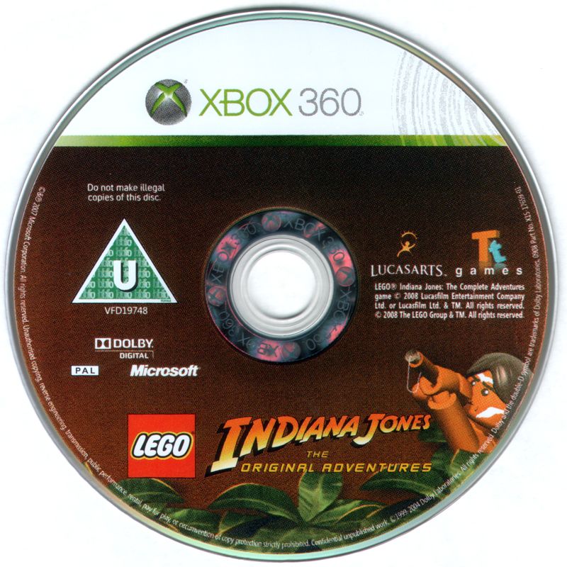 Media for LEGO Indiana Jones: The Original Adventures / Kung Fu Panda (Xbox 360): Indiana Jones Disc