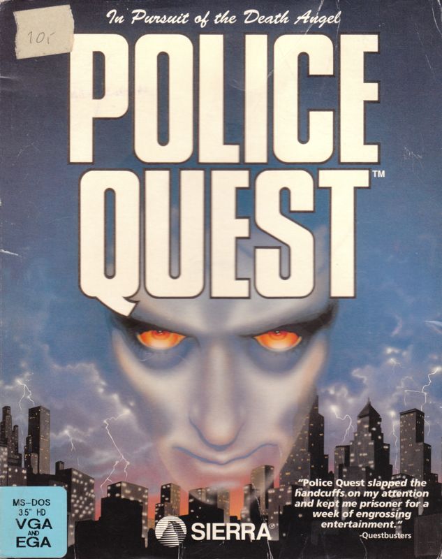 Front Cover for Police Quest: In Pursuit of the Death Angel (DOS)