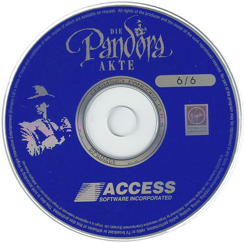 Media for The Pandora Directive (DOS): Disc 6