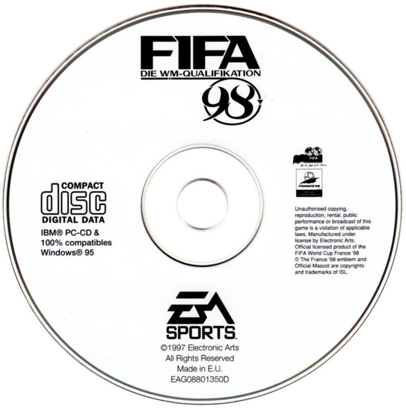 Media for Play the Games Vol. 1 (DOS and Windows): FIFA 98: Die WM-Qualifikation - Disc