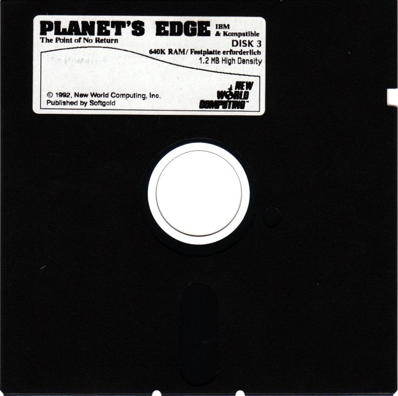 Media for Planet's Edge: The Point of no Return (DOS) (5.25" Disk release): Disk 3/3