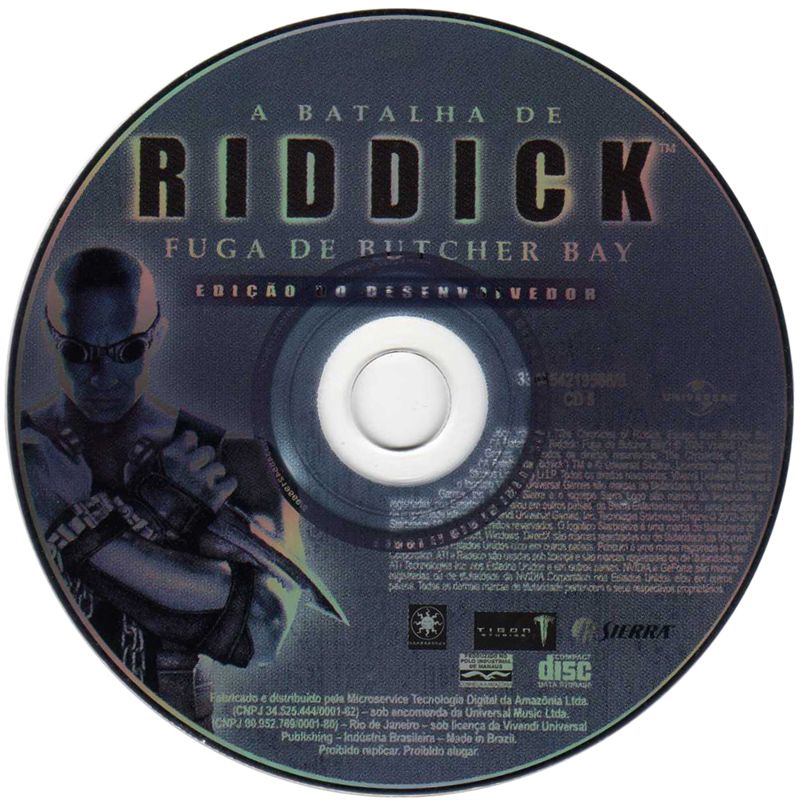 Media for The Chronicles of Riddick: Escape from Butcher Bay (Windows): Disc 5/5